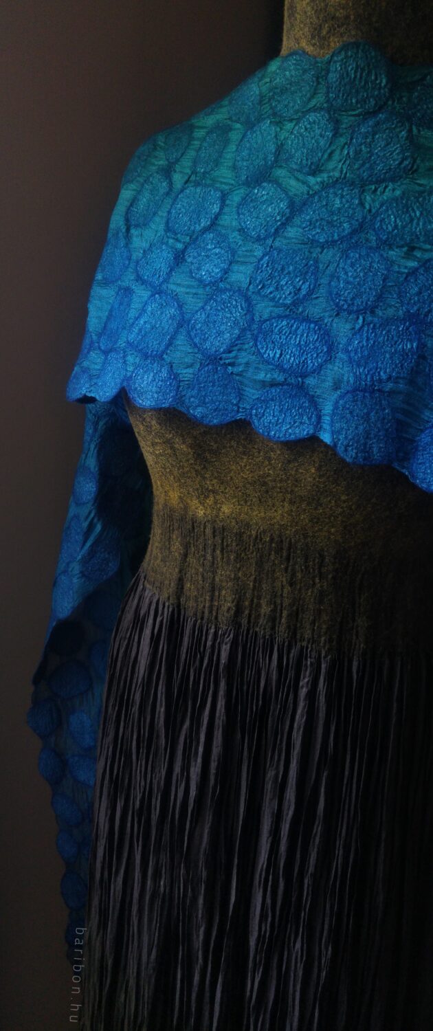 Super soft blue and teal scarf