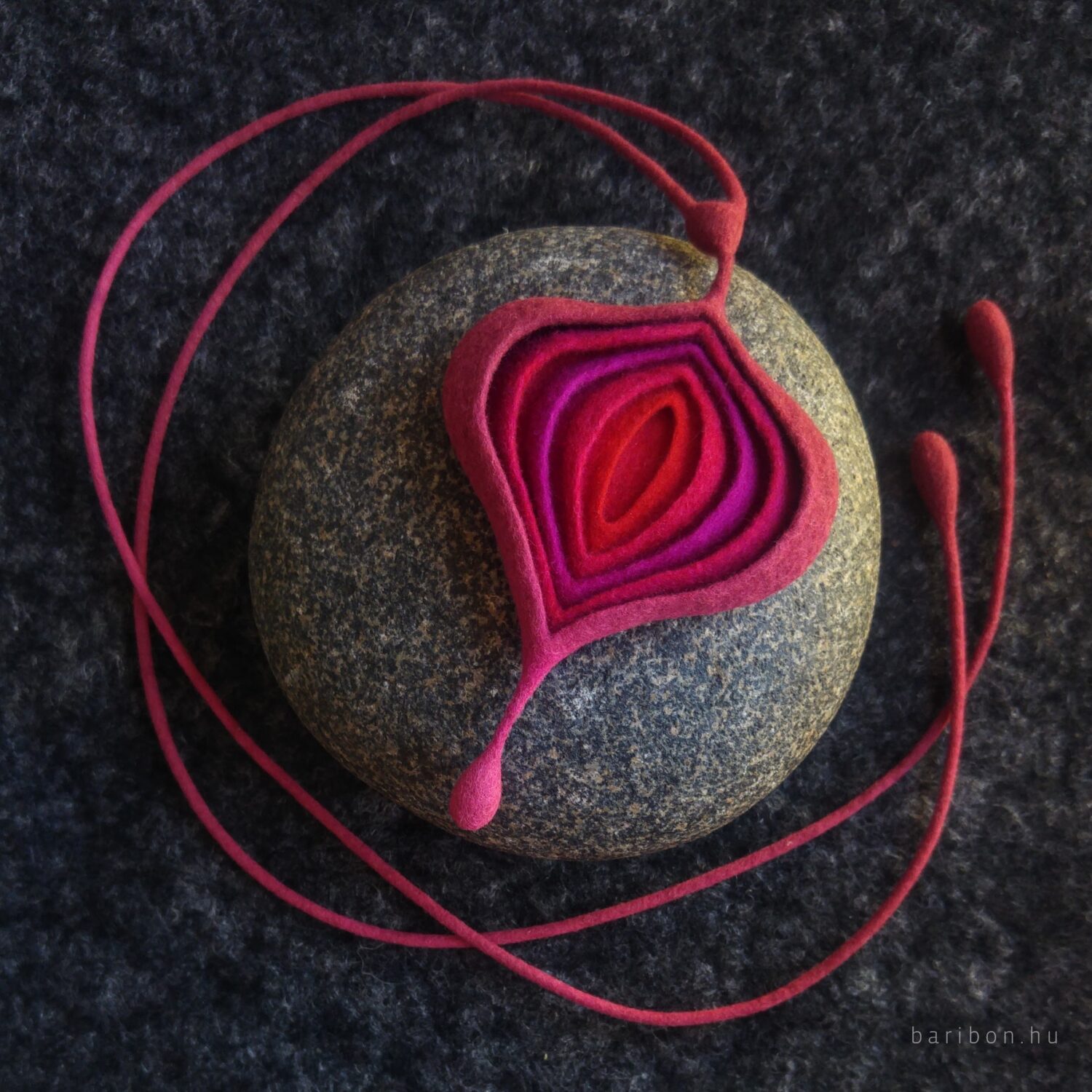 Pink and magenta onion necklace