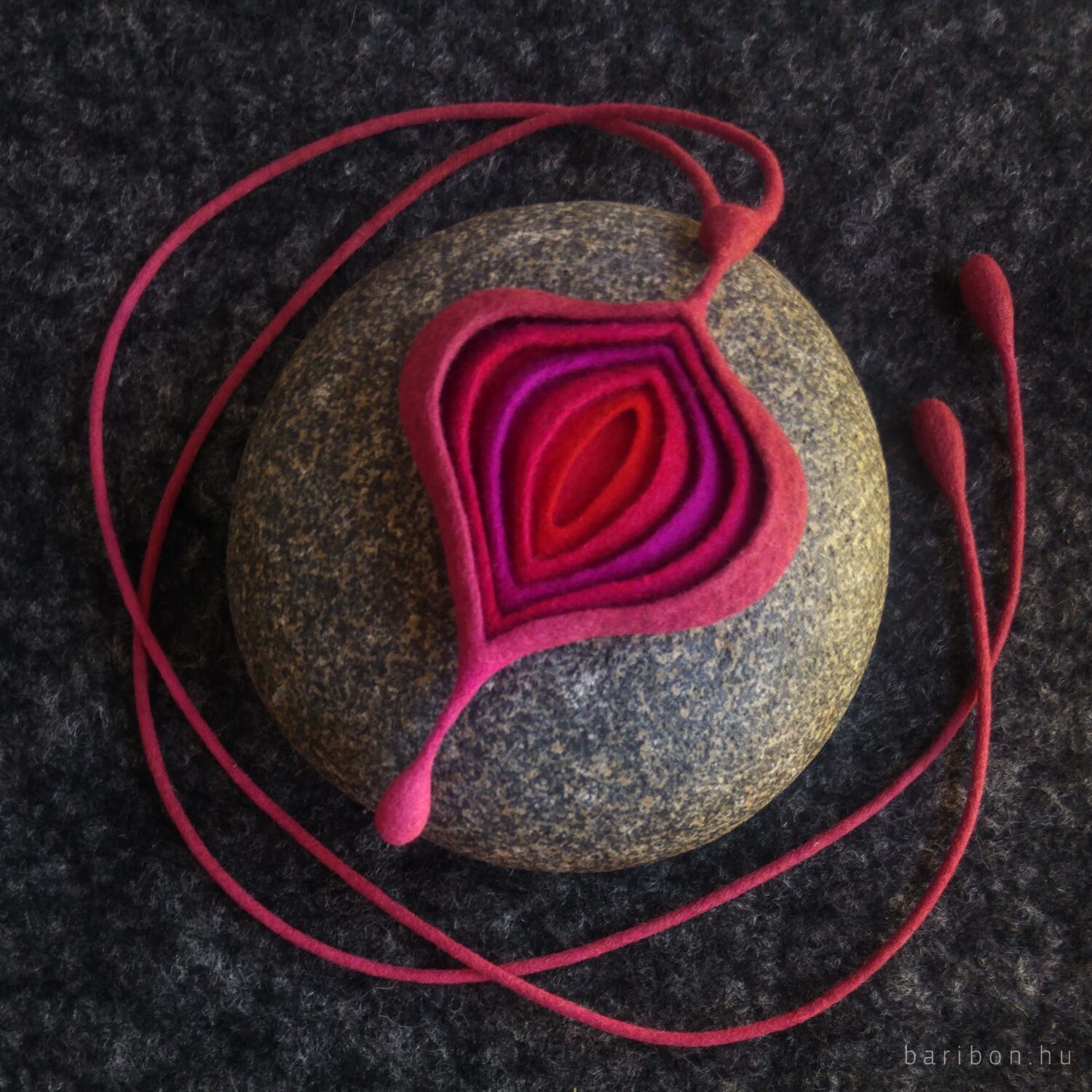 Pink and magenta onion necklace