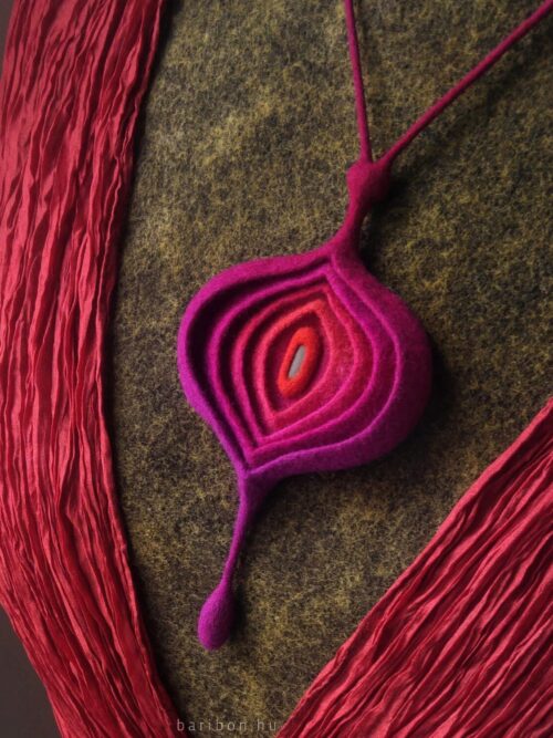 Purple onion necklace