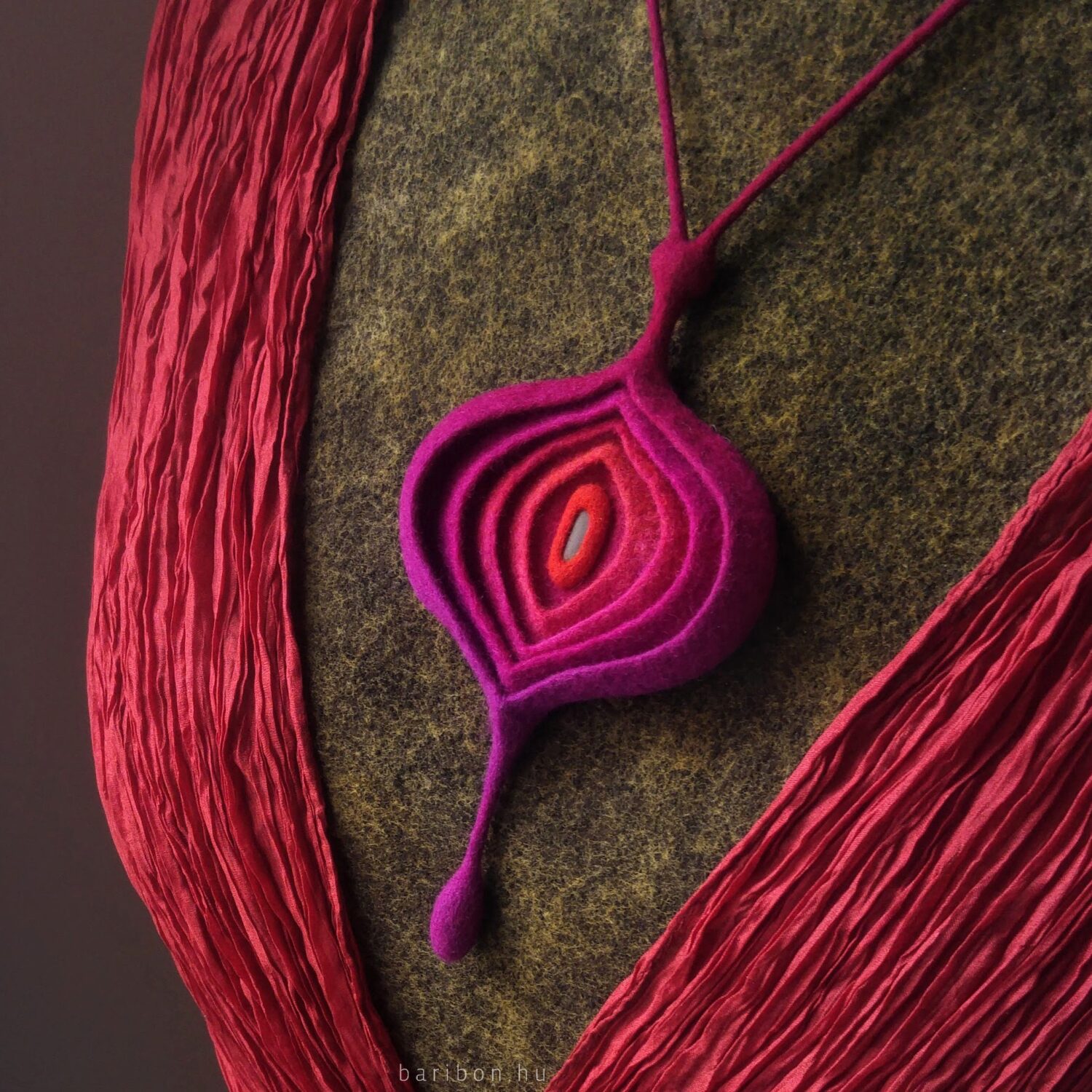 Purple onion necklace