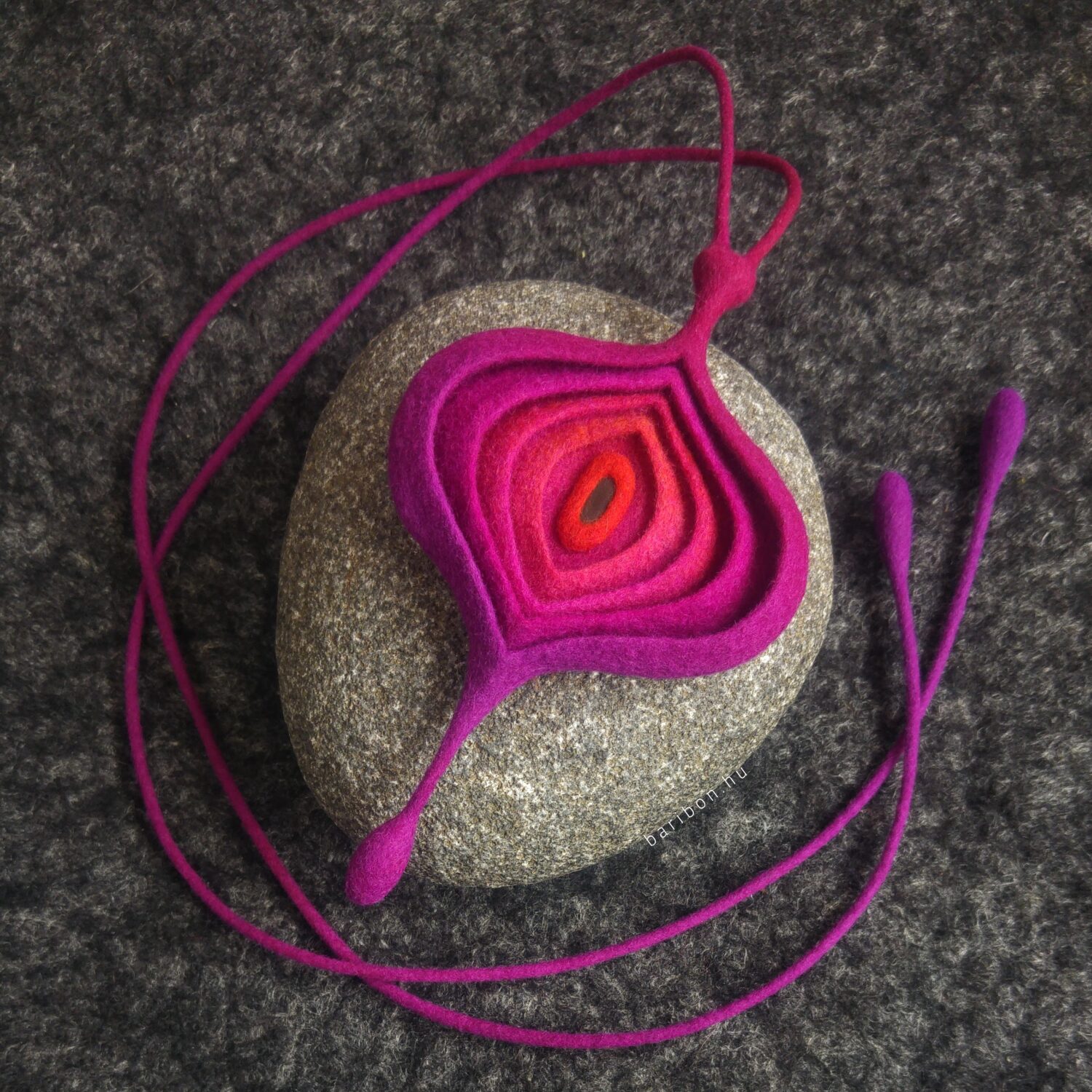 Purple onion necklace