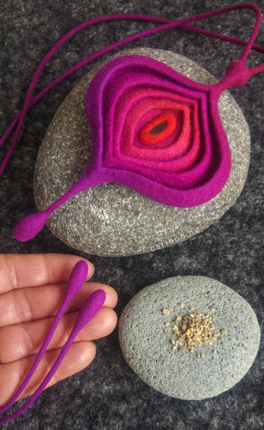 Purple onion necklace