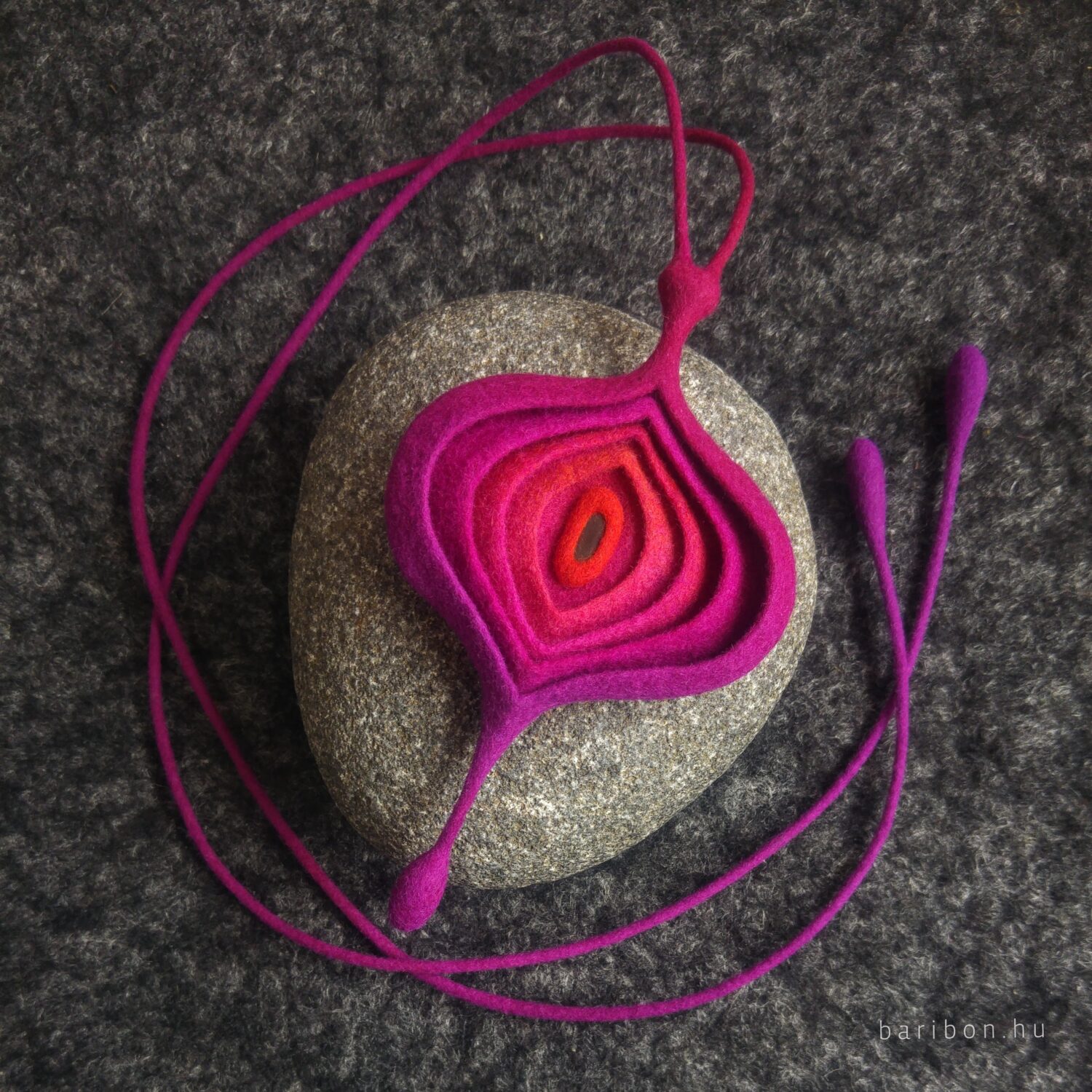 Purple onion necklace