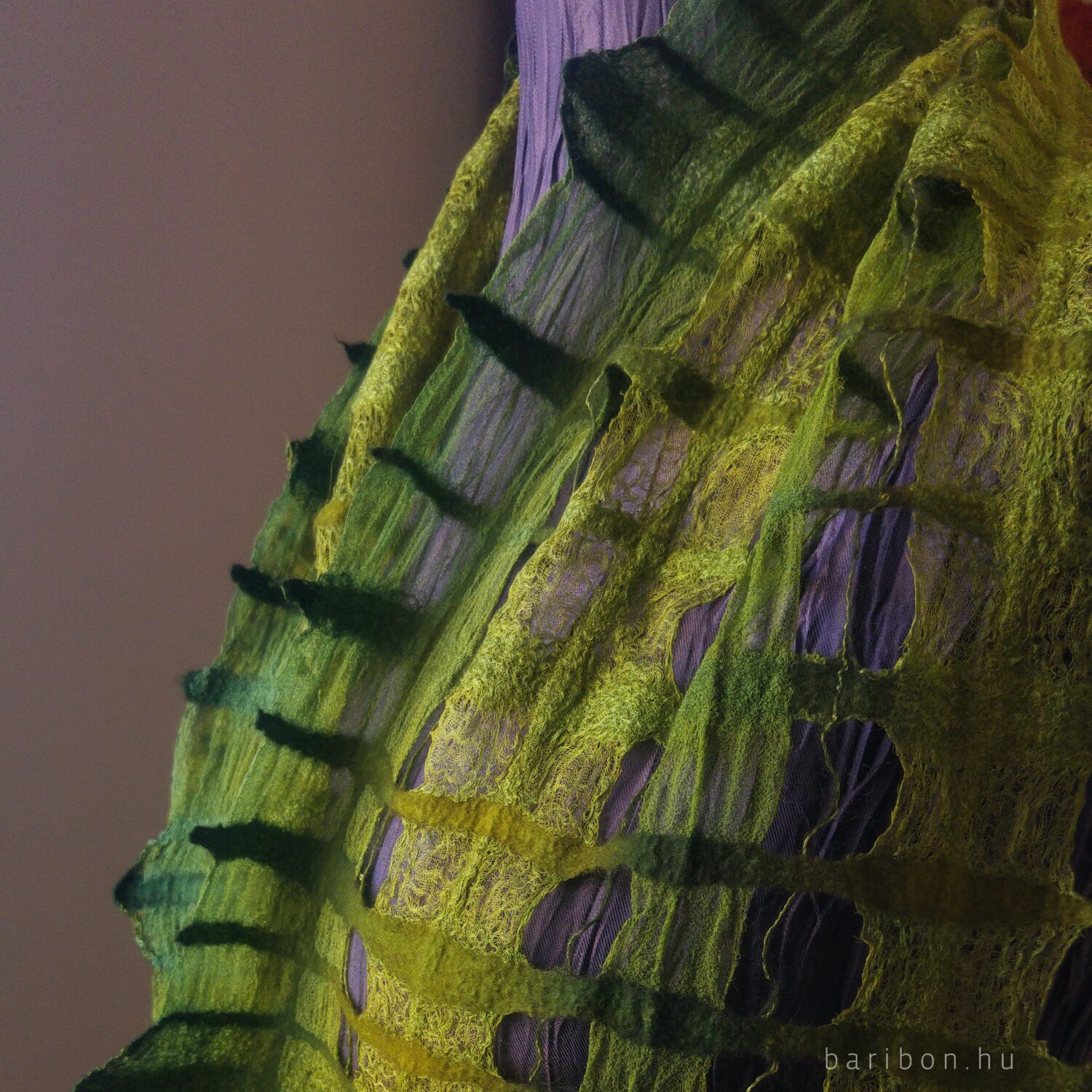 Chequered soft shawl - forest greens on 2 silks