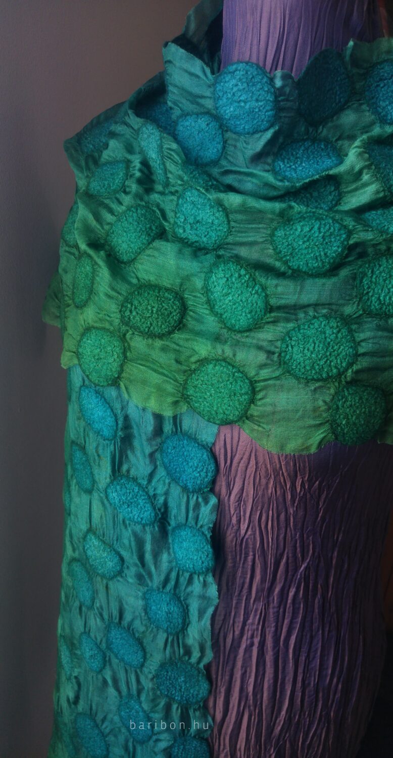 Super soft green and teal scarf