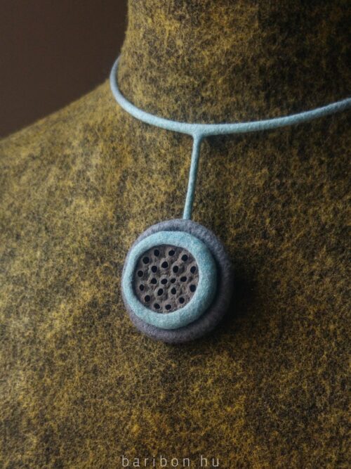 Double blue lotus necklace