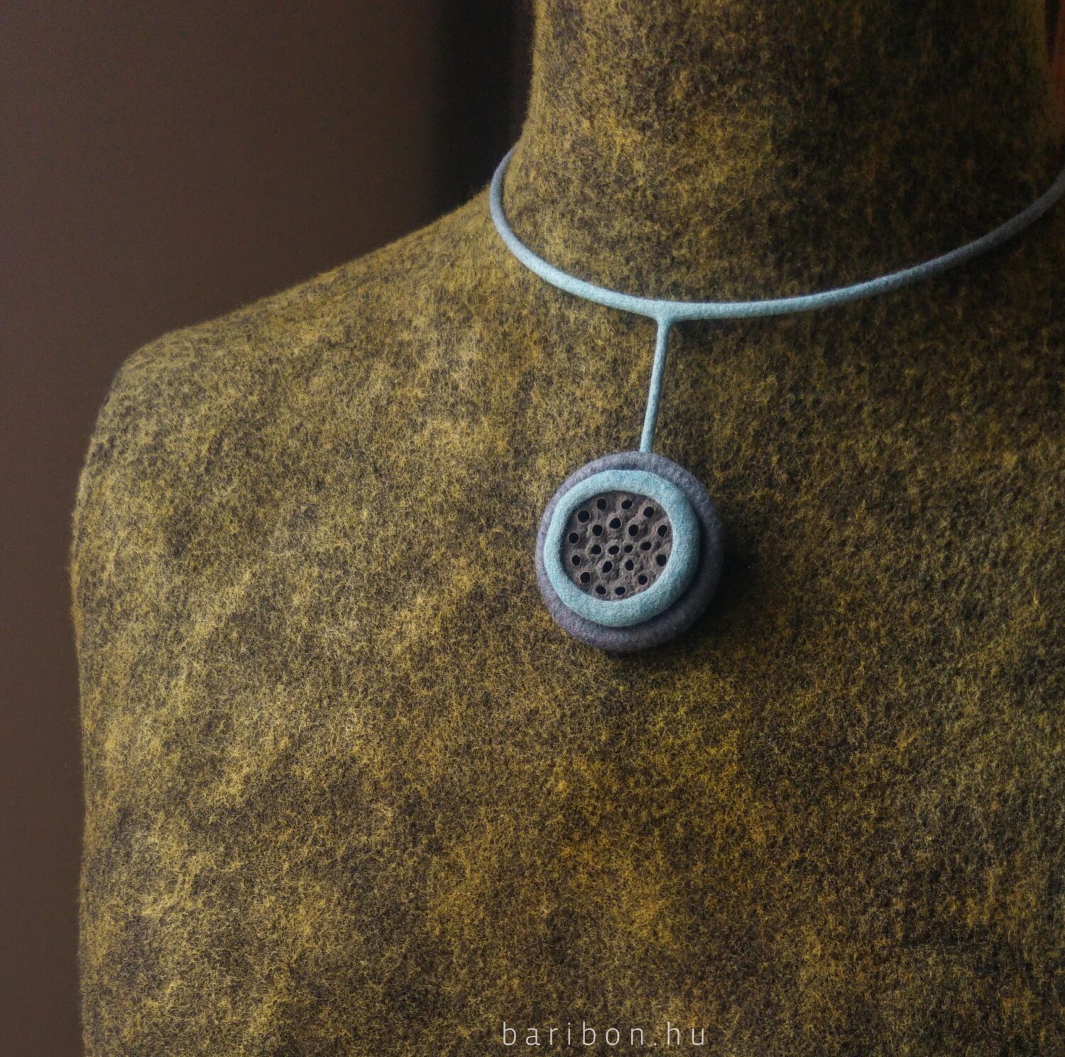 Double blue lotus necklace