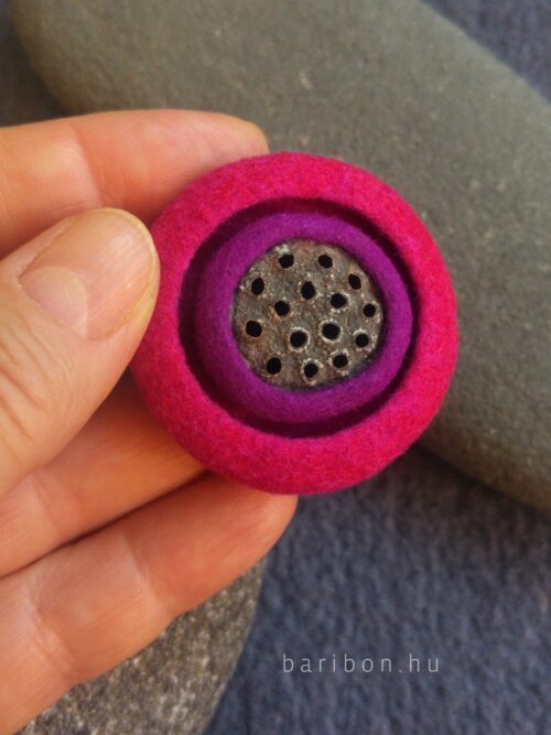 Double purple lotus ring