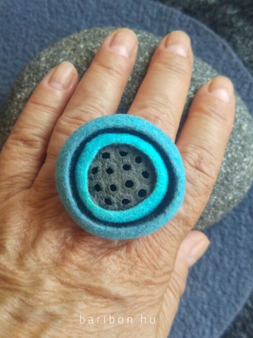 Double blue lotus ring